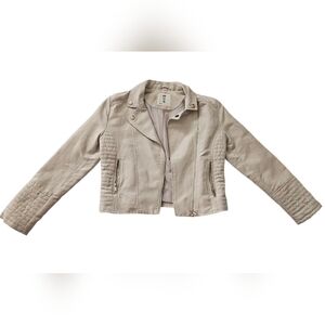 H&M Girls Suede Biker Jacket Size 11-12Y